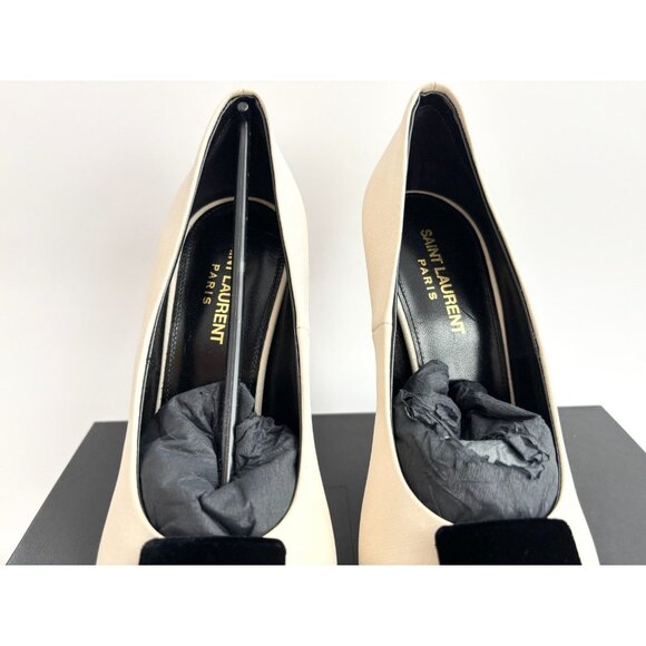 NEW Saint Laurent Franky 115mm Silk Satin Peeptoe Sandals 763530 AACTR sz 9 - Picture 8 of 16